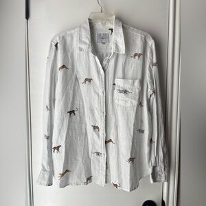 Rails Charli Safari cheetah White Button-Up Shirt with Animal Print